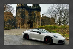 Front gates of Lancaster Castle in Lancaster city centre
