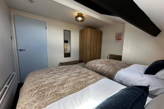 Alternative view of the cosy top floor sensory bedroom at The Joseph Cosy with flexible bed layout