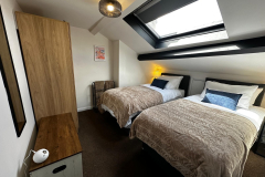 Cosy top floor sensory bedroom at The Joseph Cosy with flexible twin or super king layout
