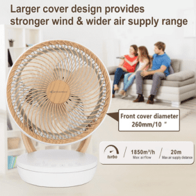 MYCABON Silent Fan Electric Desk Fan – A stylish and quiet electric desk fan with a wide airflow range, perfect for home and office use.