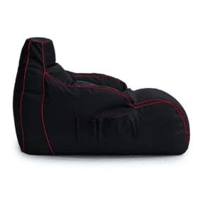 Side view of the beanbag lounger, showcasing its plush design.